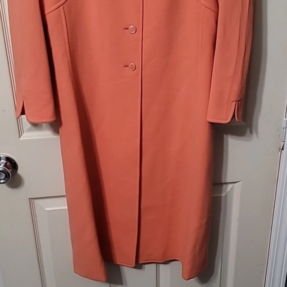 Vintage Escada German Coral Wool Coat Women's‎ 38 (6) Good Condition.